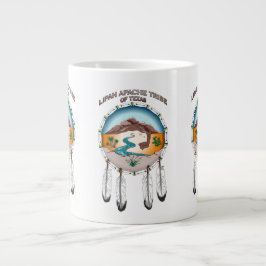 Lipan Apache Tribe 20 oz White Jumbo Mok