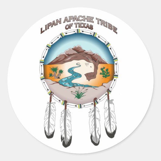 Lipan Apache Tribe of Texas Paper Sticker (Voorkant)