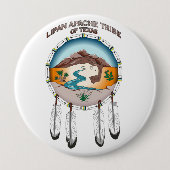 Lipan Apache Tribe van Texas 4-inch Button (Voorkant)