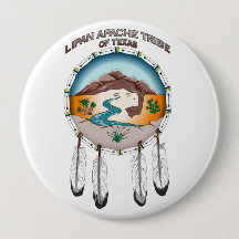 Lipan Apache Tribe van Texas 4-inch Button