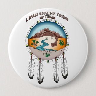 Lipan Apache Tribe van Texas 4-inch Button