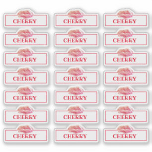 Lipglans Verpakkingslogo Lip   Branding Helder Roo Sticker