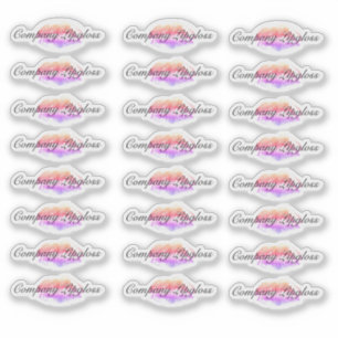 Lipglans Verpakkingslogo Lip Regenboog Branding Sticker