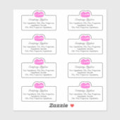 Lipgloss Beauty Logo Ingredient Business Sticker (Vel)