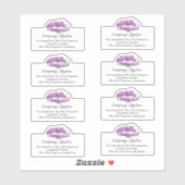 Lipgloss Lip Imprint Logo Ingredient Business Sticker (Vel)