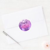 Lipgloss Makeup roze Violet Drip Product Packaging Ronde Sticker (Envelop)