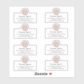 Lipgloss uw eigen Logo Ingrediënt BedrijfsSticker Sticker (Vel)