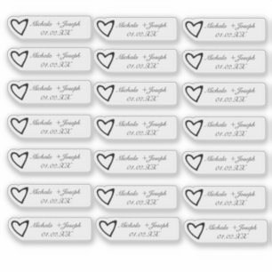 Lipgloss-verpakkingshuwelijkslogo branding sticker