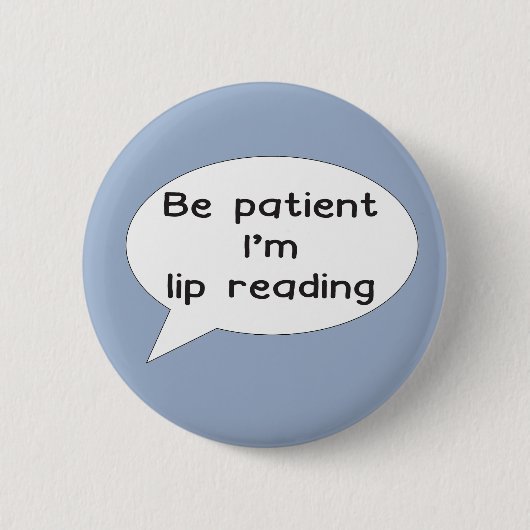 Liplezers badge voor doofbewustzijn ronde button 5,7 cm (Voorkant)