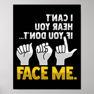 Liplezing ASL Handgebaar Doof Gehoorverlies AWA Poster