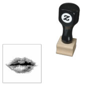 Lippen 1"x 1"Rubberzegel Rubberstempel (Gestempeld)