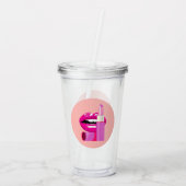 Lippen Acryl Drinkbeker (Achterkant)