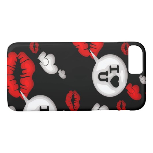 Lippen en liefdespraat Case-Mate iPhone case (Achterkant (Horizontaal))