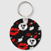 Lippen en liefdespraat sleutelhanger (Voorkant)