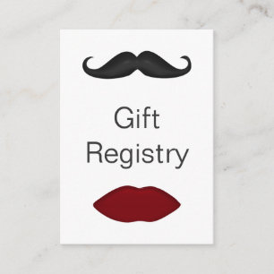 lippen en snor mod Gift register Kaarten
