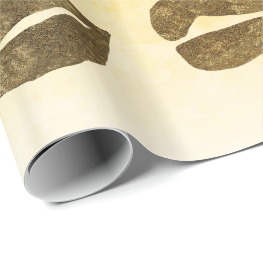 Lippen Gouden folie Wrapping Papier (Rol Hoek)