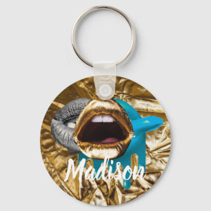 Lippen Make-up Schoonheid Meisjes Cadeau Maatwerk  Sleutelhanger