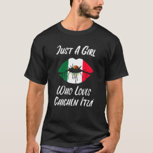 Lippen Mond Liefde Mexicaanse Vlag Chichen Itza T-shirt