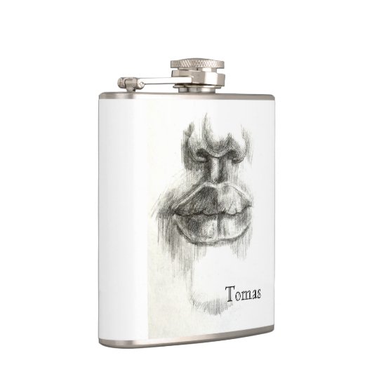 Lippen potlood schets kolf heupfles (Rechts)