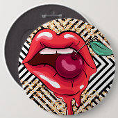 lippen ronde button 6,0 cm (Voorkant /achterkant)