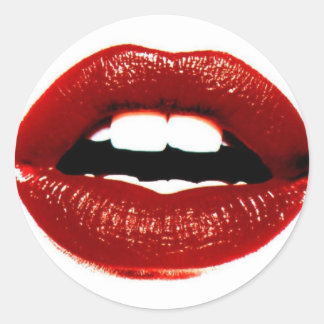 lippen ronde sticker
