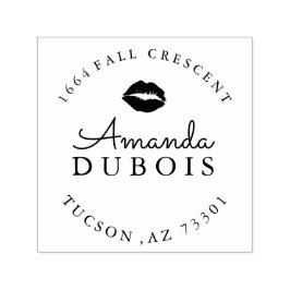Lippen Rubber Adres Stempel