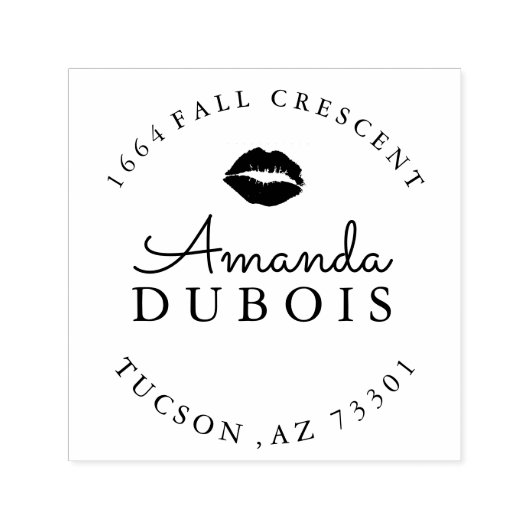 Lippen Rubber Adres Stempel (Design)