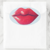 Lippen Stickers, Grote sappige rode lippen sticker (Tas)