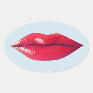 Lippen Stickers, Grote sappige rode lippen sticker