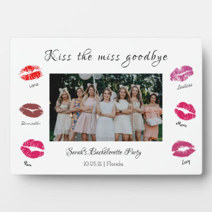 lippen van het missen afscheid van het bachelorett fotoplaat