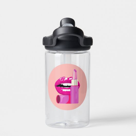 Lippen Waterfles (Achterkant)