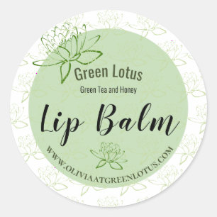 Lippenbalsem Product Marketing Label Groene Bloeme