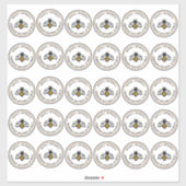 Lippenbalsem Ronde Container Sticker 32" Bijen (Vel)