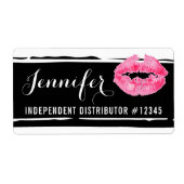 Lippenstift Distributeur Gepersonaliseerde Hostess Etiket (Voorkant)