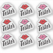 Lippenstift Distributeur Roze & Rode Kus Tester Tu Sticker (Voorkant)