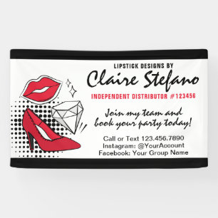 Lippenstift Distributeur Schoonheidsparty / Beurs Spandoek