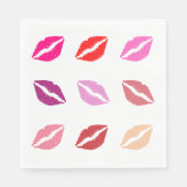 Lippenstift Print Papieren servetten (Voorkant)