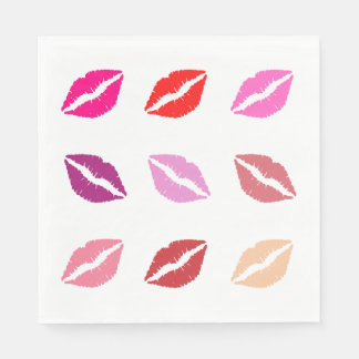 Lippenstift Print Papieren servetten