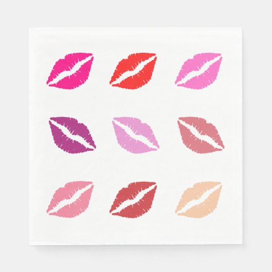 Lippenstift Print Papieren servetten (Voorkant)