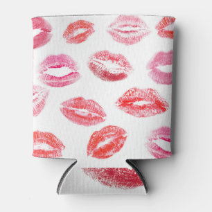 Lippenstift prints: diverse vrouwenlippen. blikjeskoeler