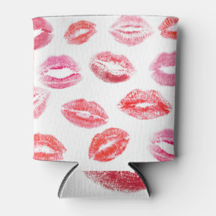 Lippenstift prints: diverse vrouwenlippen. blikjeskoeler