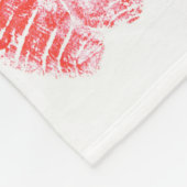 Lippenstift prints: diverse vrouwenlippen. fleece deken (Hoek)