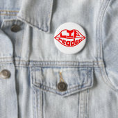 Lipreader badge doof gehoor lippensprei ronde button 5,7 cm (In situ)