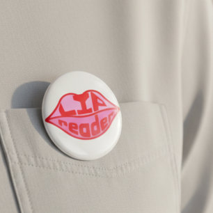 Lipreader badge doof gehoor lippensprei ronde button 5,7 cm