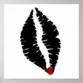 Lips afdrukken poster