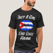 Lips and Mouth Love Cuban Flag Havana T-shirt (Voorkant)