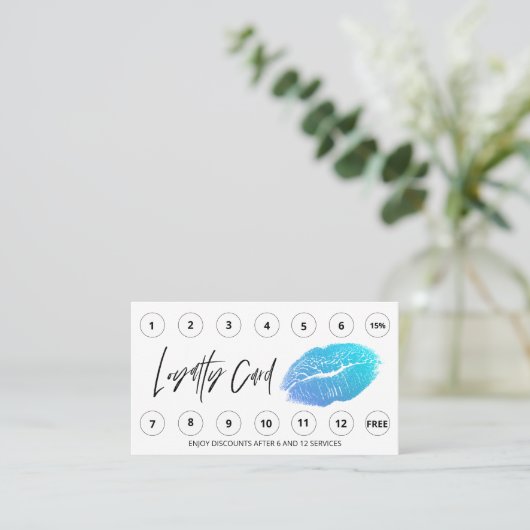 *~* LIPS Bedankt dat je QR LOGO beloont Klantenkaartje (Staand voorkant)