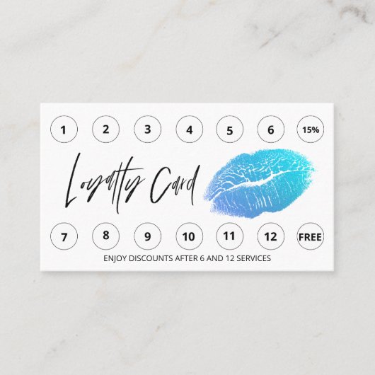 *~* LIPS Bedankt dat je QR LOGO beloont Klantenkaartje (Voorkant)