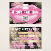 Lips Black Maquillage Artist Studio Logo QR 100 Pi (Devant & derrière)