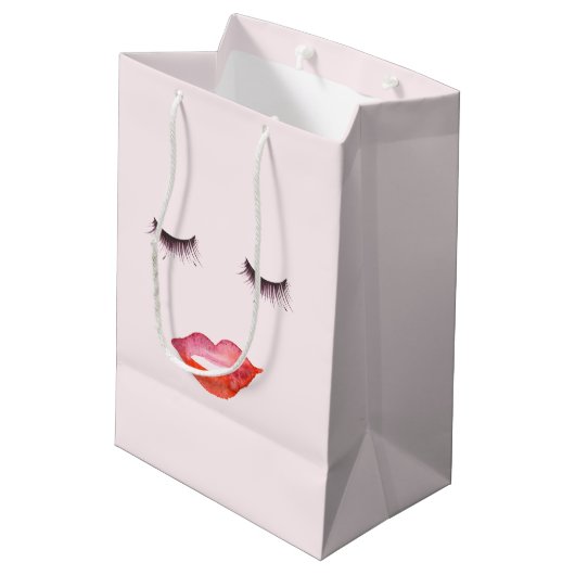 Lips en Eyelashes Medium Cadeauzakje (Achterkant Gekanteld)